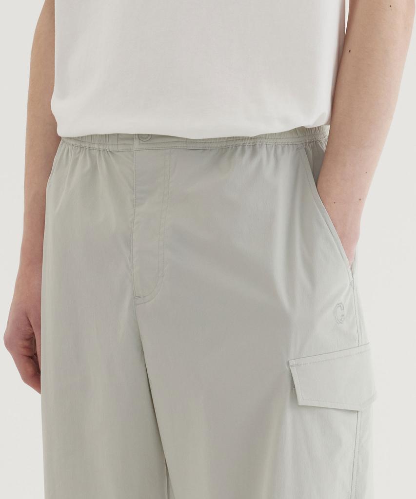 COVERNAT Tech Nylon Semi-Wide Cargo Jogger Pants Light Gray