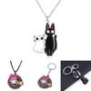 Kiki's Delivery Service Necklace With Alloy Charm And Black Cat Pendant For Anime Themed Accessories