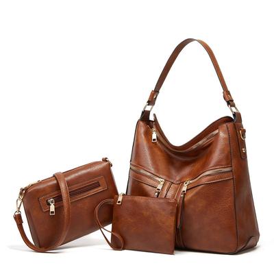 Large Crossbody Bags Ladies Shoulder Handbags Purse and Wallet Set for Women Totes Hobo Purses Three-piece Set