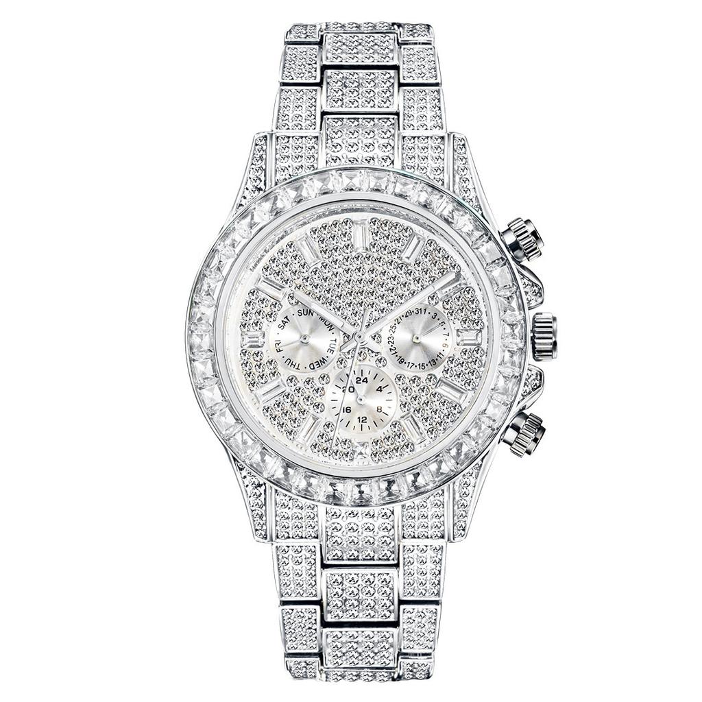 Fashionable Gypsophila Full Diamond British Men's Watch