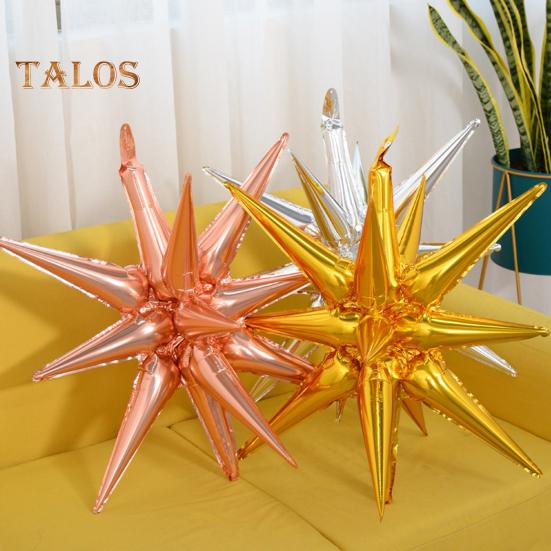 6 buc. Baloane cu stea Baloane din Mylar din folie Starburst cu 12 puncte pentru fundal pentru aniversarea nunții Crăciun Anul Nou Accesorii pentru petrecerea de naștere