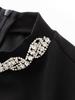 Autumn Style Slimming Rhinestone Waist-Hugging Evening Dress
