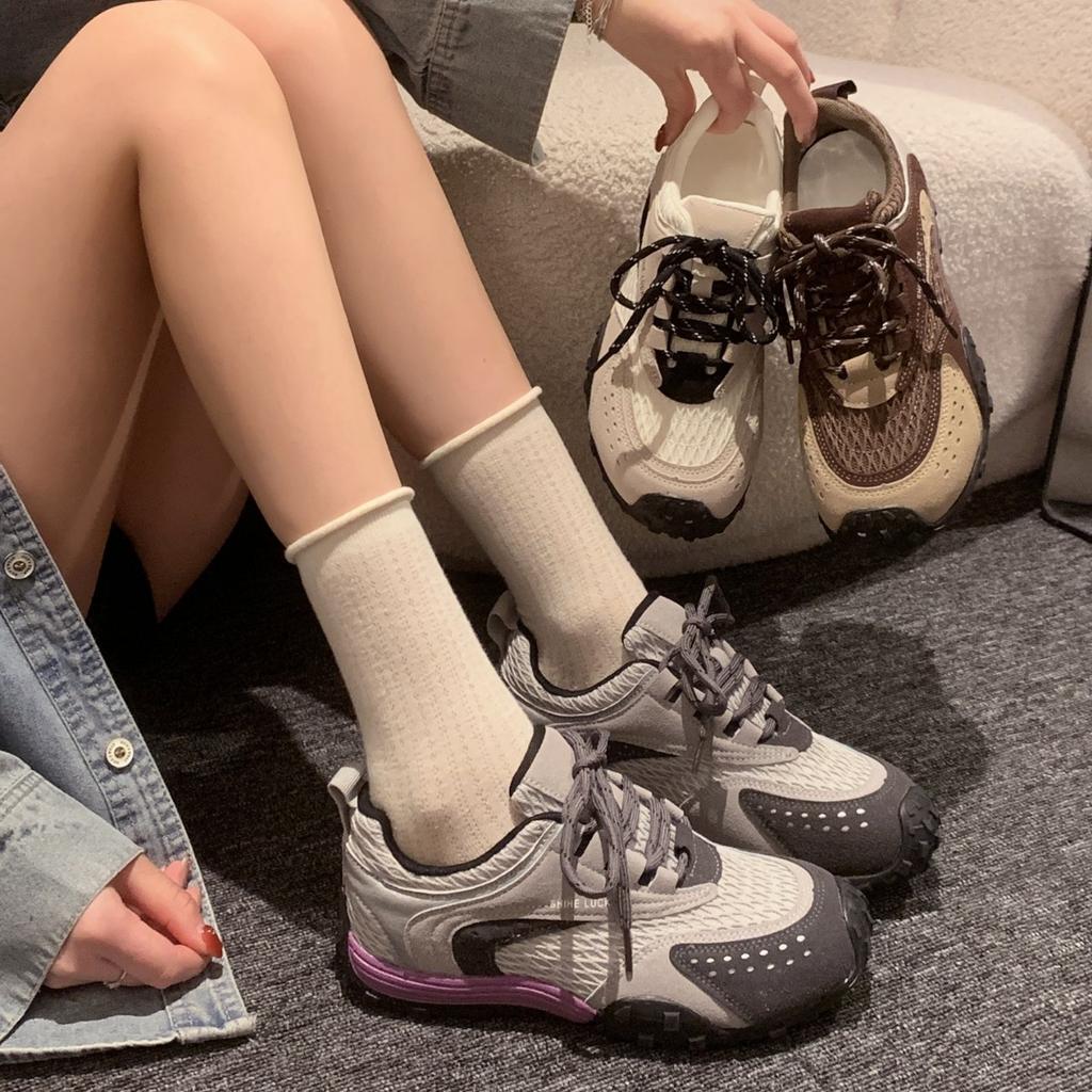 [Fanfna] Dexun shoes women's 2025 autumn new Forrest Gump shoes retro fashion versatile and high platform sports shoes