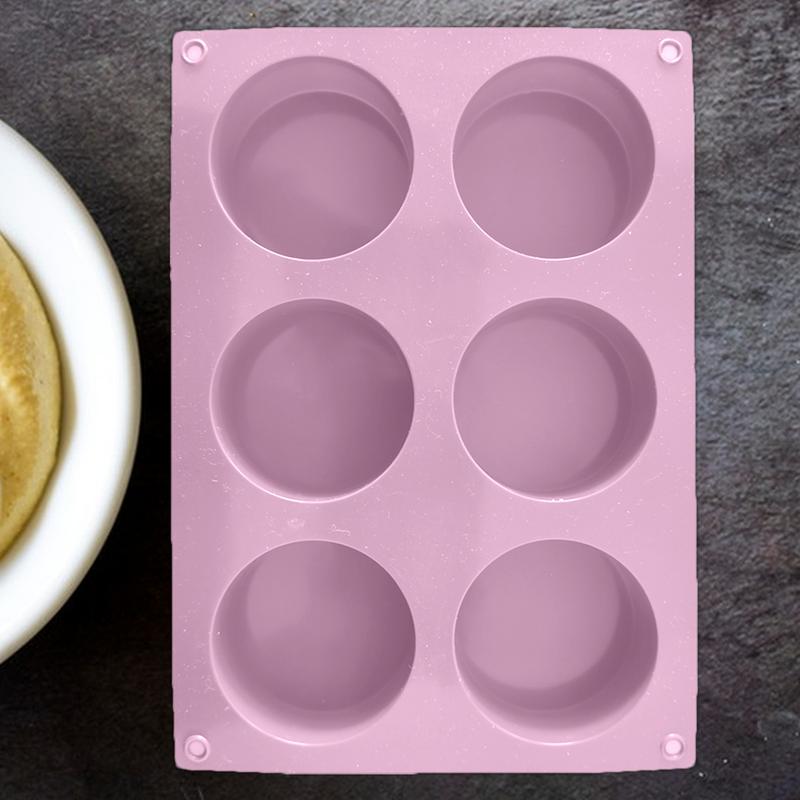 6 Roosters Anti-aanbak Rond DIYs Jelly Pudding Snoep Vormen Multifunctionele Voedselkwaliteit Siliconen Taart Vormen Keuken Bakplaat Gereedschap