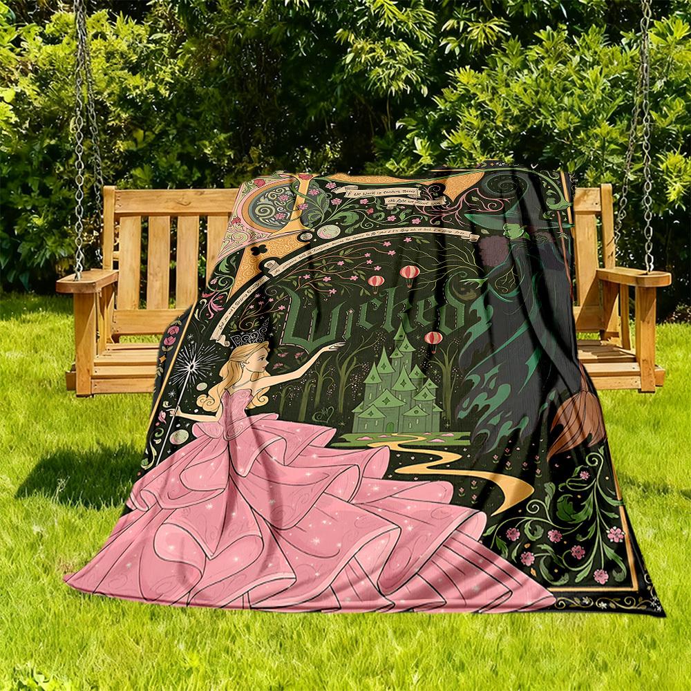 1pc Wicked Outdoor Blanket Lightweight Flannel, Soft & Warm, All-Season Use for Sofa, Outdoor, Camping, Living Room, Office132