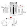 Electric Milking Machine for Cows Goats Stainless Steel Bucket Pulsation Vacuum Portable Dairy Farm Household