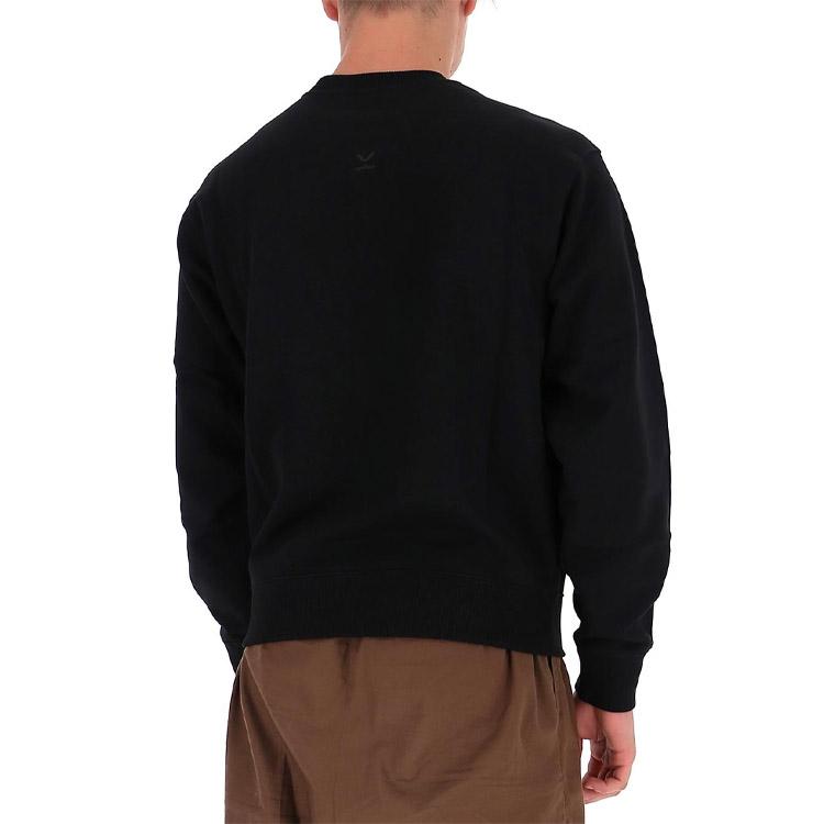 KENZO Letter Logo Sweatshirts Men's Black Crew Neck Moderate FA65SW0004MD-99