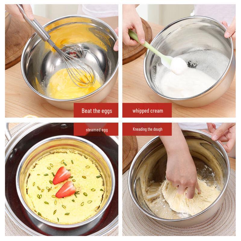 304 Stainless Steel Mixing Bowl with Scale