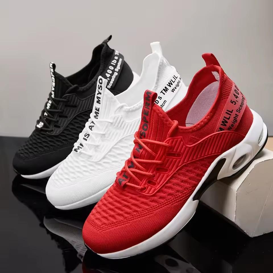 Koreanische Version Trendschuhe für Herren Lässige Sneaker Weichsohlige Mesh Atmungsaktive Laufschuhe Leichte Reiseschuhe Herren Sommer-Sneaker
