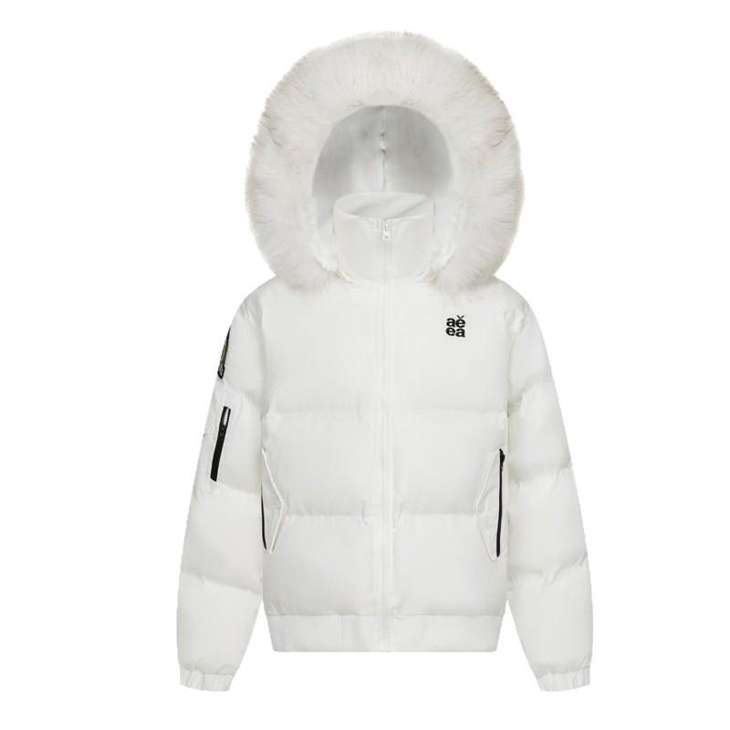 American fur collar hooded down cotton-padded clothes for women's winter new cotton-padded clothes thickened loose short cotton-padded jackets trendy