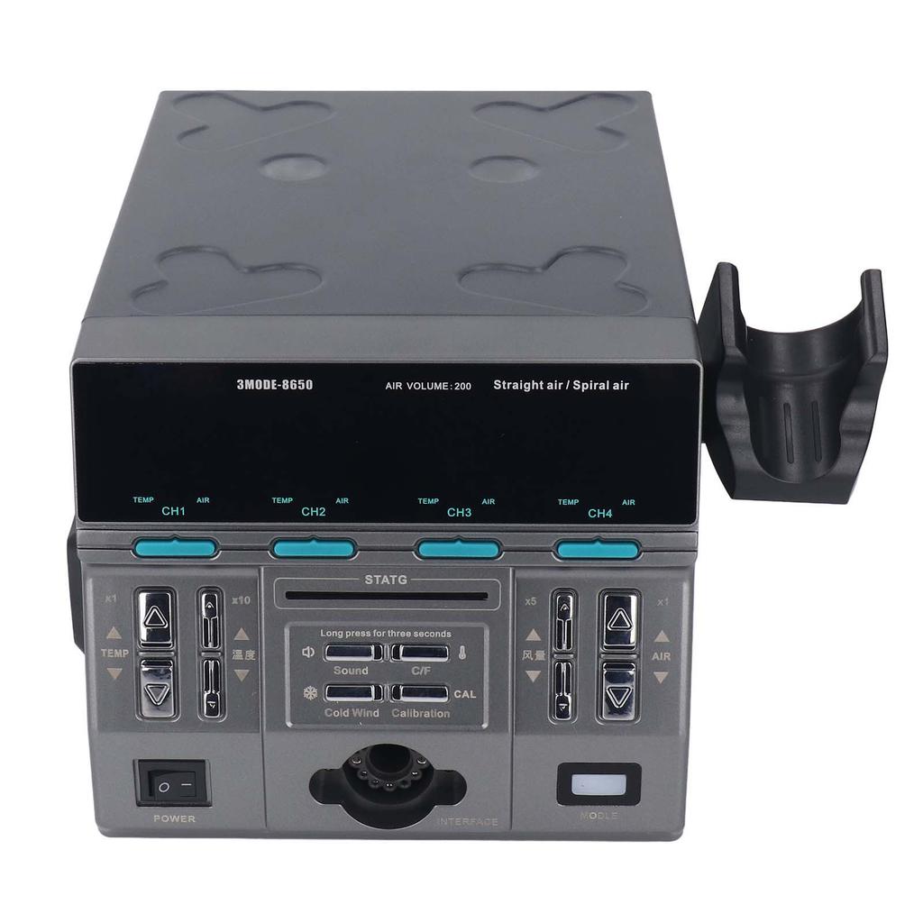 3 Modes Hot Air Rework Station Auto Sleep Digital Display Hot Air Gun Soldering Station 1300W US Plug AC110V