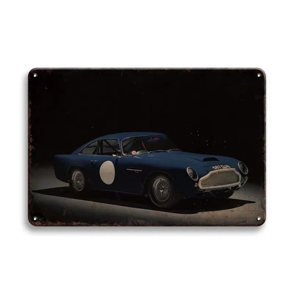 

Винтажный автомобиль металлическая жестяная табличка ретро-картина гоночный автомобиль постеры настенные художественные наклейки домашний бар гараж декоративные 20x30cm шоколадный