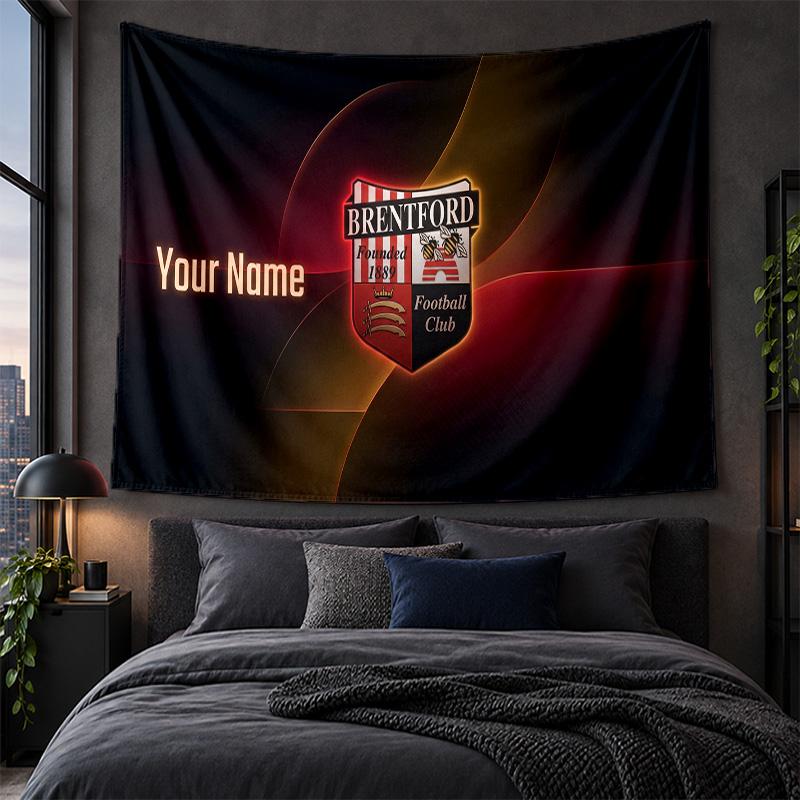 Personalized Tapestry Wall Hanging Brentford Football Pattern Art Background Cloth