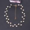 Retro Court Style Double Layer Pearl & Diamond Necklace - Elegant Choker for Women