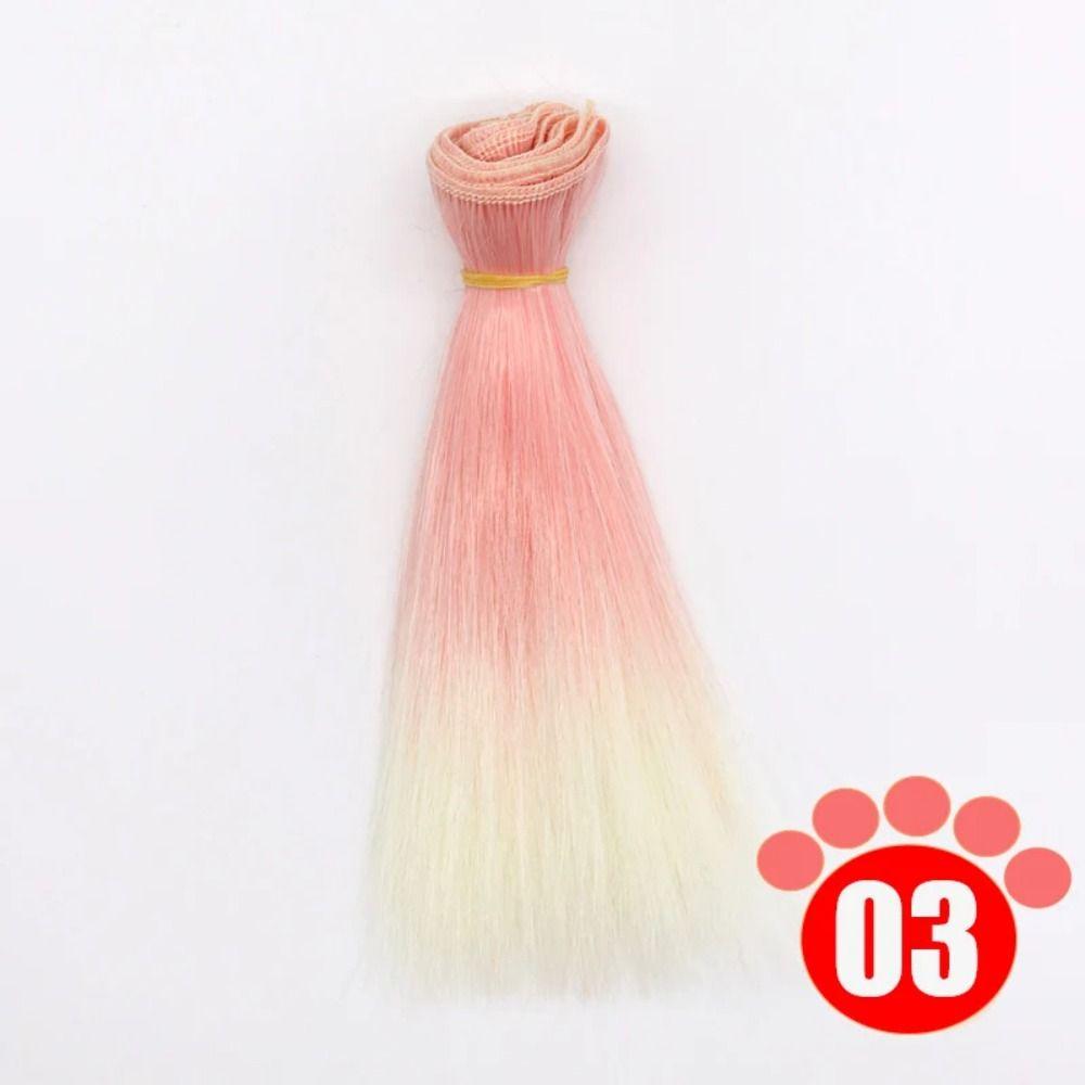 15*100CM Doll Hair Colorful Children Toy Gift 2024 Bjd Wig  for 1/4 1/6 1/8 Bjd