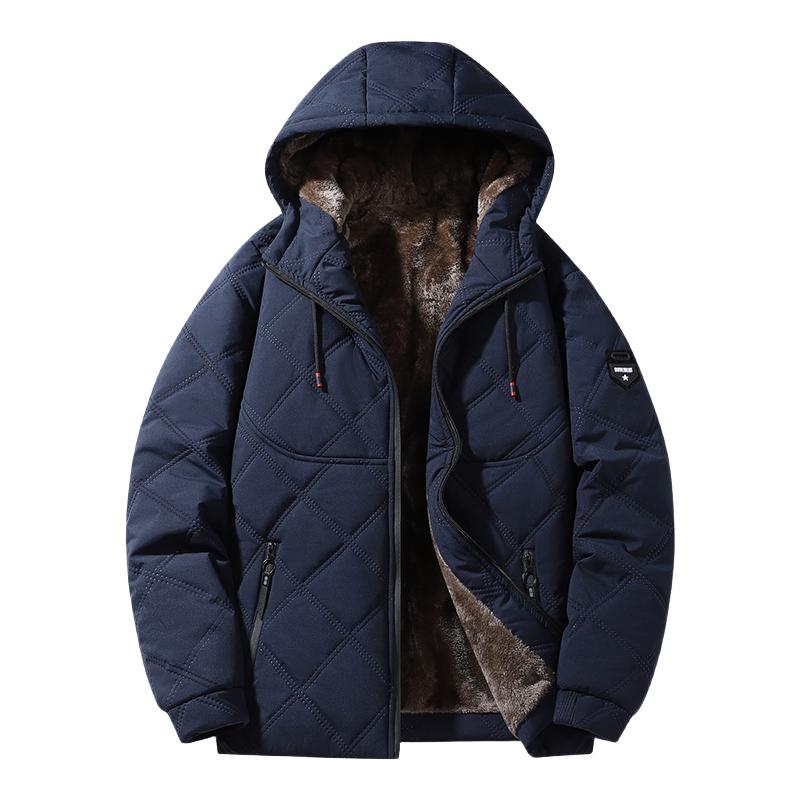 Winter Man Fleece Outdoor Casual Jacket Man Hooded Outwear Warm Jacket Man Multi Pocket Thicken Jacket Male Run Work Safari Coat