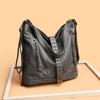 Elegant Shoulder Bag Large Capacity Elegant Solid-Color Rivet Messenger Bag Travel Shopping Retro Bags New Handbag
