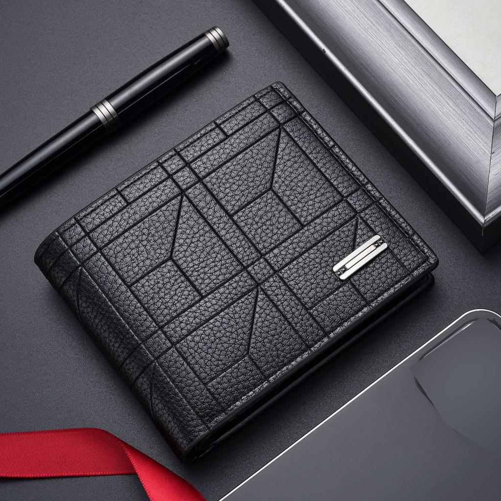 Men'S PU Leather Wallet Large Capacity Multi-Card Slot Wallet Ideal Gift For Men