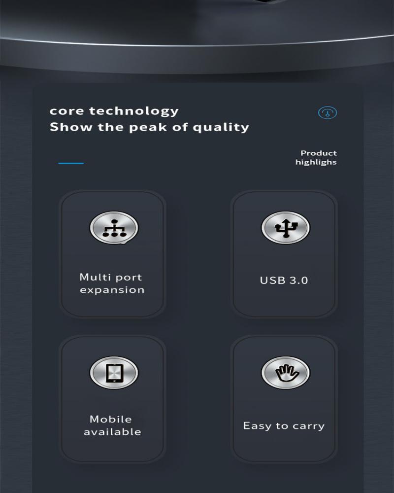 Mini Y-shaped Portable Type-c3.1 3-Port Splitter USB3.0 Inline 2.0HUB Extender Hub