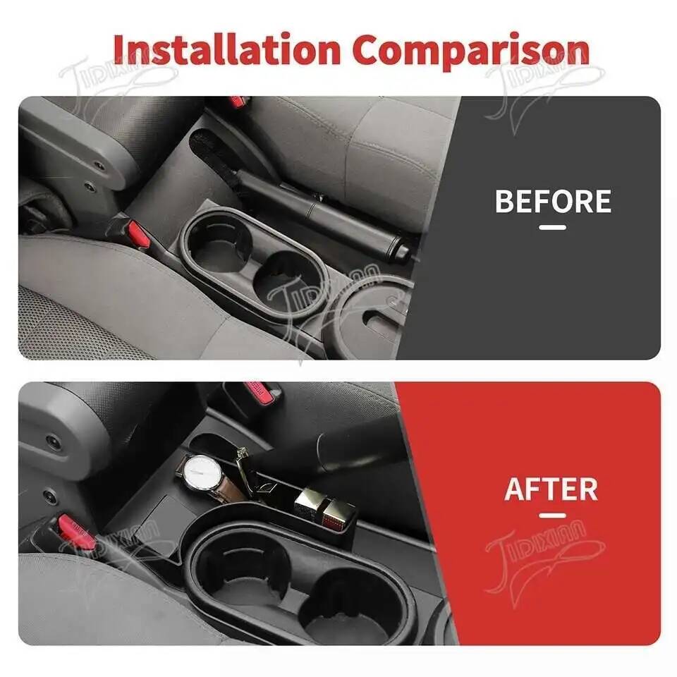 JIDIXIAN fit for Jeep Wrangler JK 2007 2008 2009 2010 Car Gear Shift Handbrake Storage Box Stowing Tidying Interior Accessories