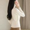 Women's Turtleneck Sweater Autumn Winter Short Solid Color Elastic Knitted Top Slim Fit Pullover Knitted Sweater.
