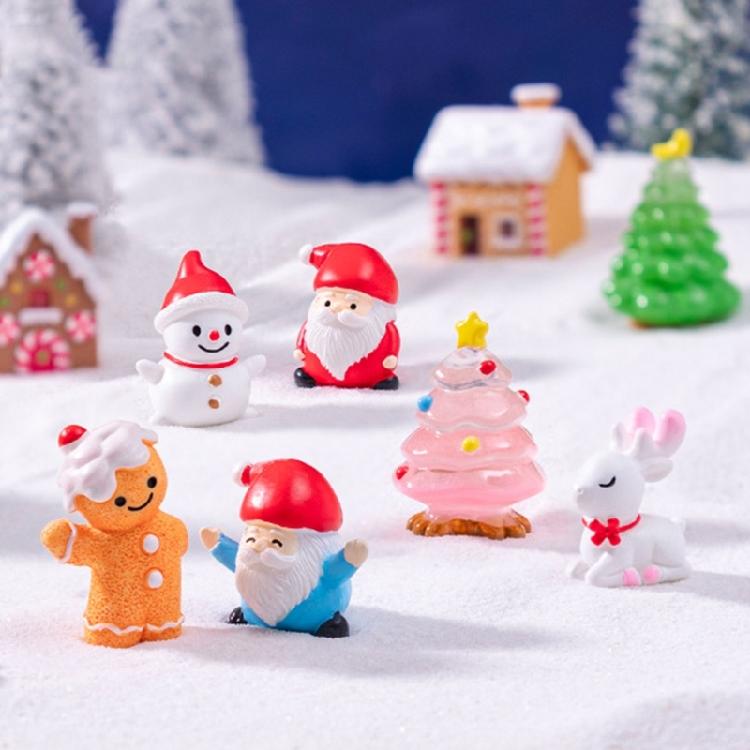 Obrutbar Julkristallkula Prydnad Jultomte Snögubbe Harts Hantverk Kreativ Design För Hem Kontor Dekoration