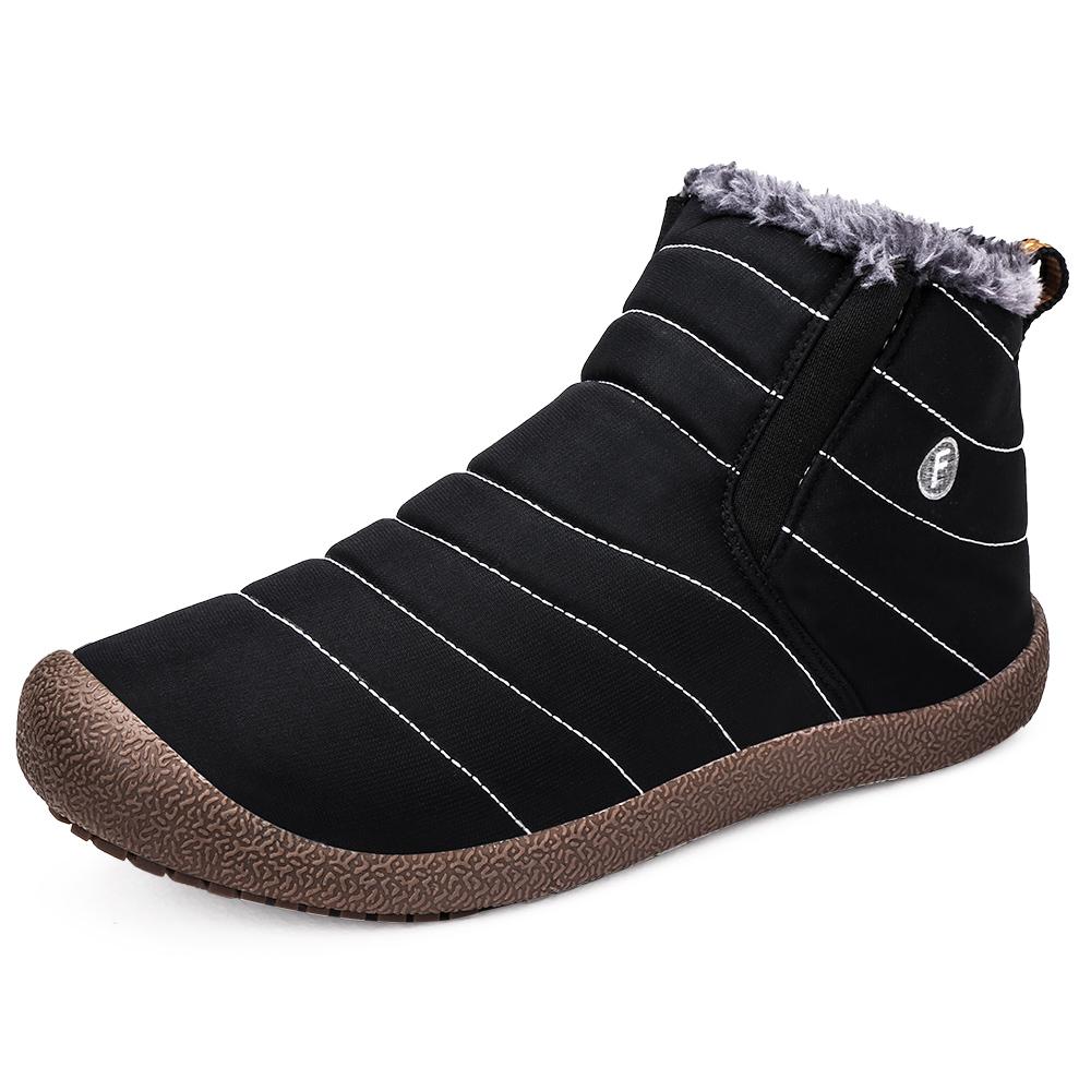 Mode Wasserdichte Herrenstiefel Mode Winter Schneestiefel Pelz Warm Winter Knöchelschuhe Herrenschuhe Männliche Sneakers für Herren Tennis Masculino