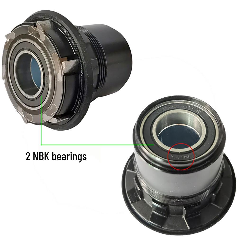 Bicycle Hub Body for 11/12 Speed XD/XDR Freehub, 6 Pawls with Spring Clips, 12mm Thru Axle, NBK Bearings