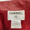 CHANEL 2001 High Summer P17886 Red Goatskin Camellia Lining Leather Jacket Jacket 38 RedUsed