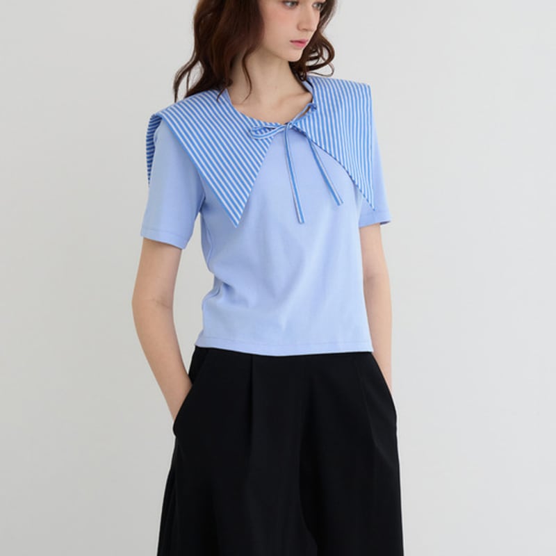 LE YIEL Schleifenumhangkragen_Blau