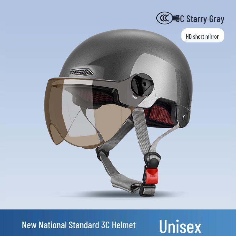 Certified 3C Electric Motorcycle Helmet: Retro, Breathable, All-Season, Lightweight for Men and Women