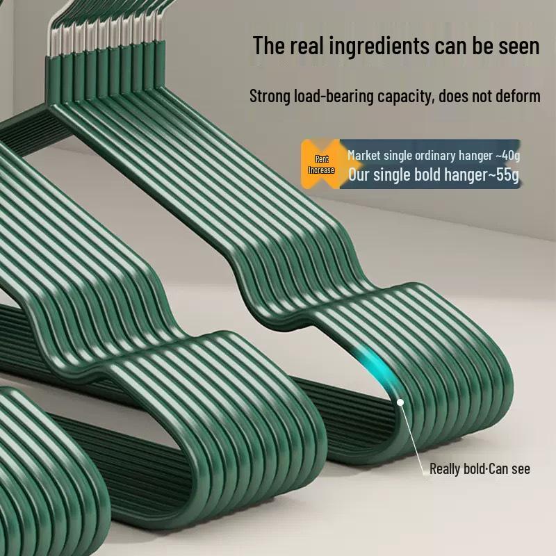 Non-Slip, Anti-Shoulder Angle Clothes Hanger - Thickened, Simple, No-Trace Plastic Drying Hanger