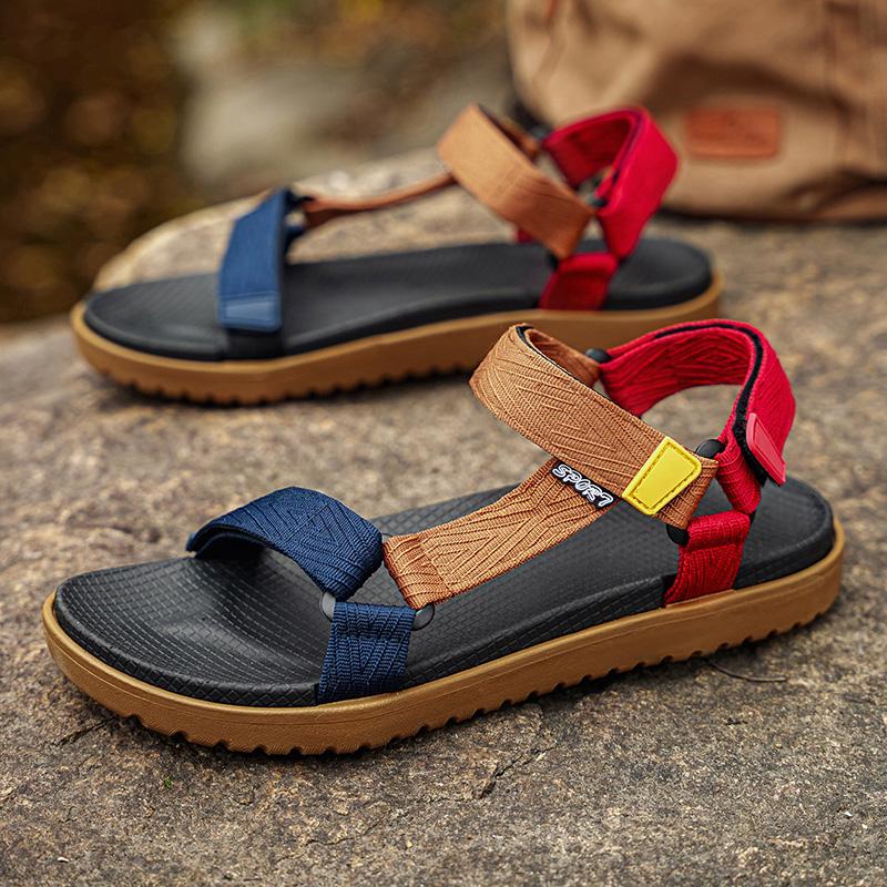 

Unisex Sandals Summer Men s Fashion Outdoor Casual Non-Slip Beach Sandals 45 коричневий