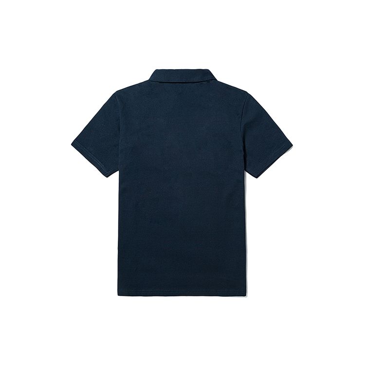 Timberland Solid Color Logo Print Casual Short Sleeve Polo Shirt Men Polo Shirts Deep-Sapphire-Blue A666W-433