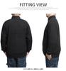 One Colors Knit Thick Stand Size Black Mix Men's Blouson, Zip-Up Sweater/Cardigan, 5L,