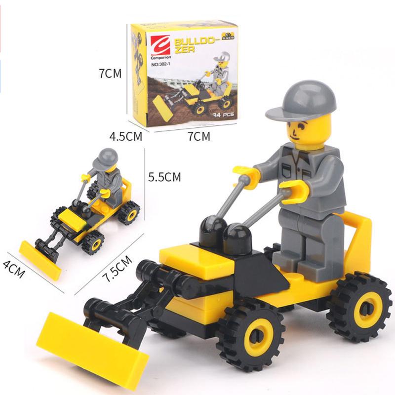 Building Blocks Figures Engineer Truck Block Bricks Sets Educational Toys For Children Kids Gifts