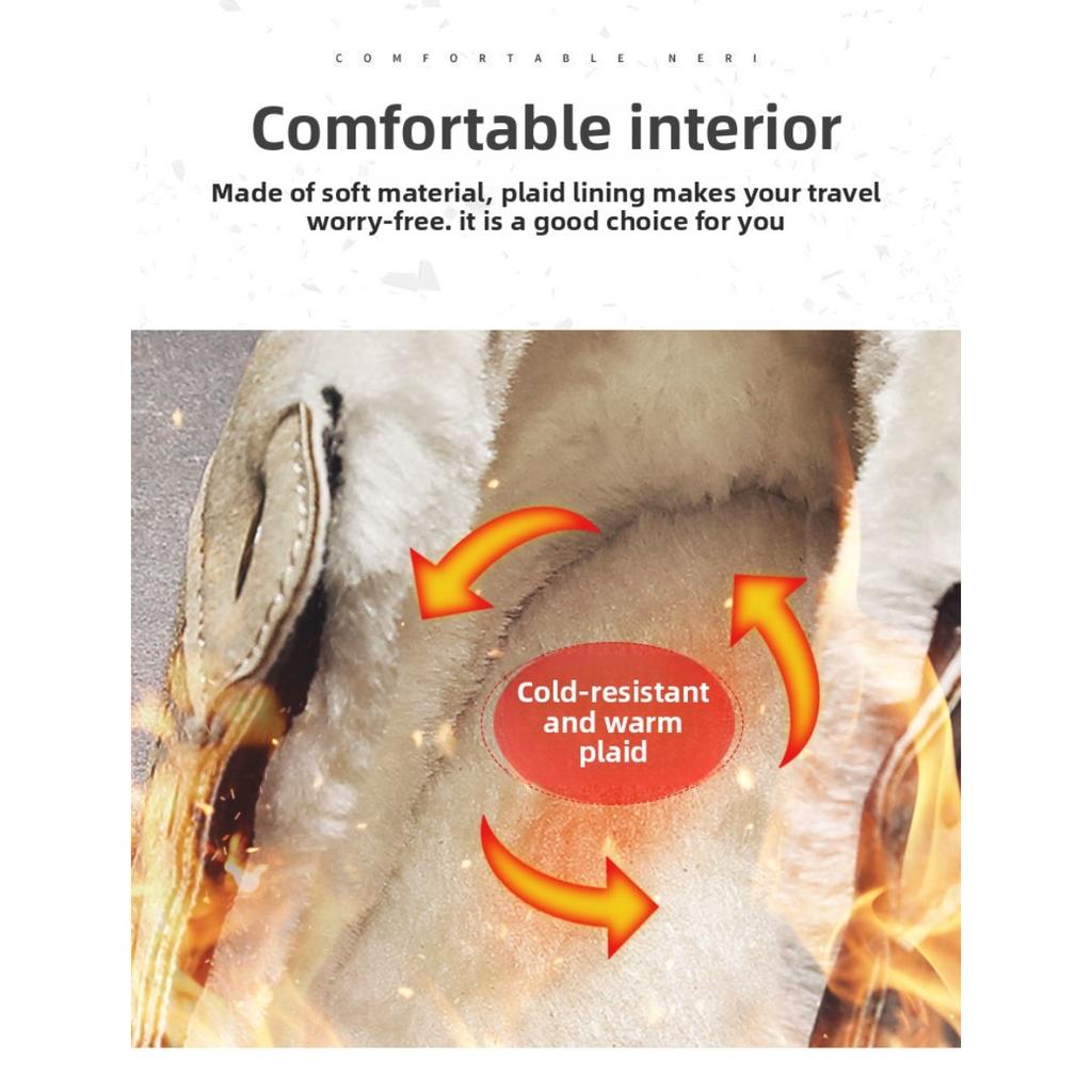 Kış İş Ayakkabıları Erkek Yüksek Bilekli Kar Botları Çok Yönlü Günlük Peluş Sıcak Pamuklu Ayakkabılar İş Ayakkabıları