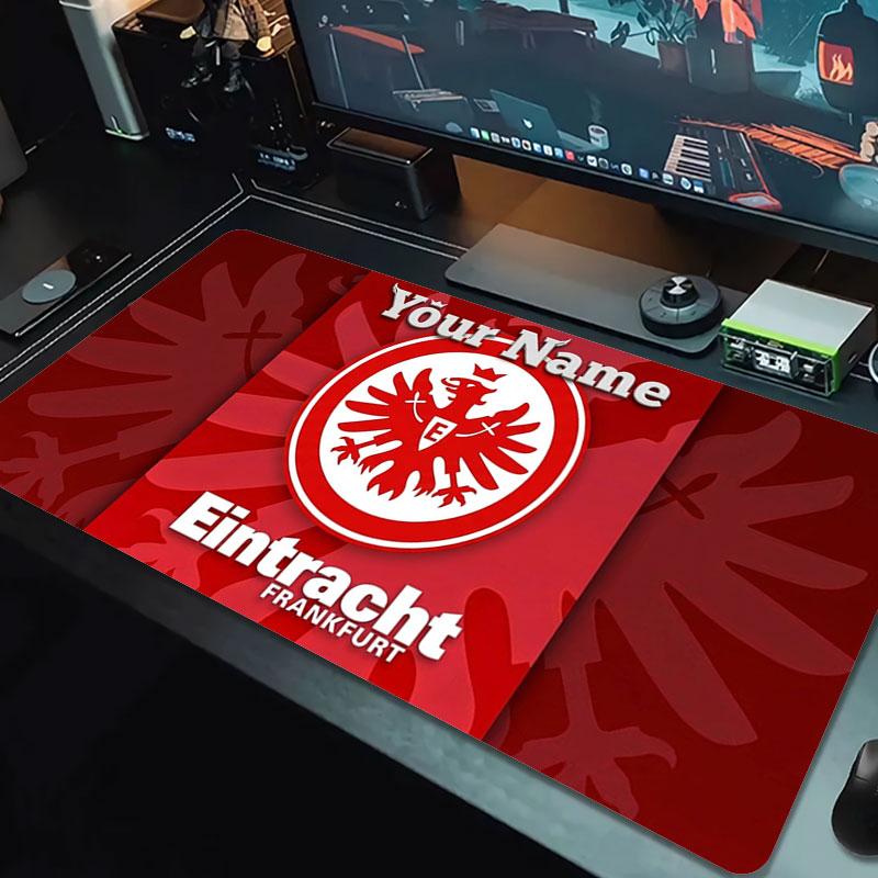 Eintracht Frankfurt Benutzerdefinierter Name Große Größe Mauspads Große Gaming-Tischauflage Rutschfest Laptop Tablet Großes Mauspads XXL Matte Mini-PC-Spielmatte Mit Schloss