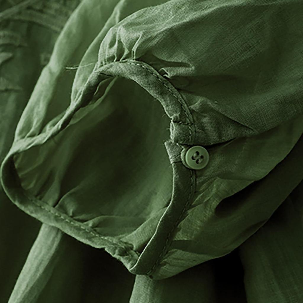 Fashion Women's Shirt Five-quarter Sleeve Spring And Summer Loose Top Embroidered Shirt