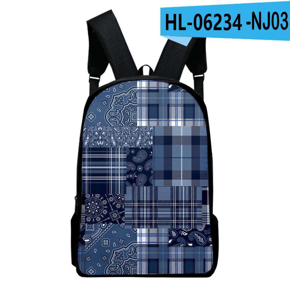 Iconic Favored PLK pupil Backpack Computer Knapsacks 3D Design Oxford Moisture-proof Boys/Girls Outing Backpacks