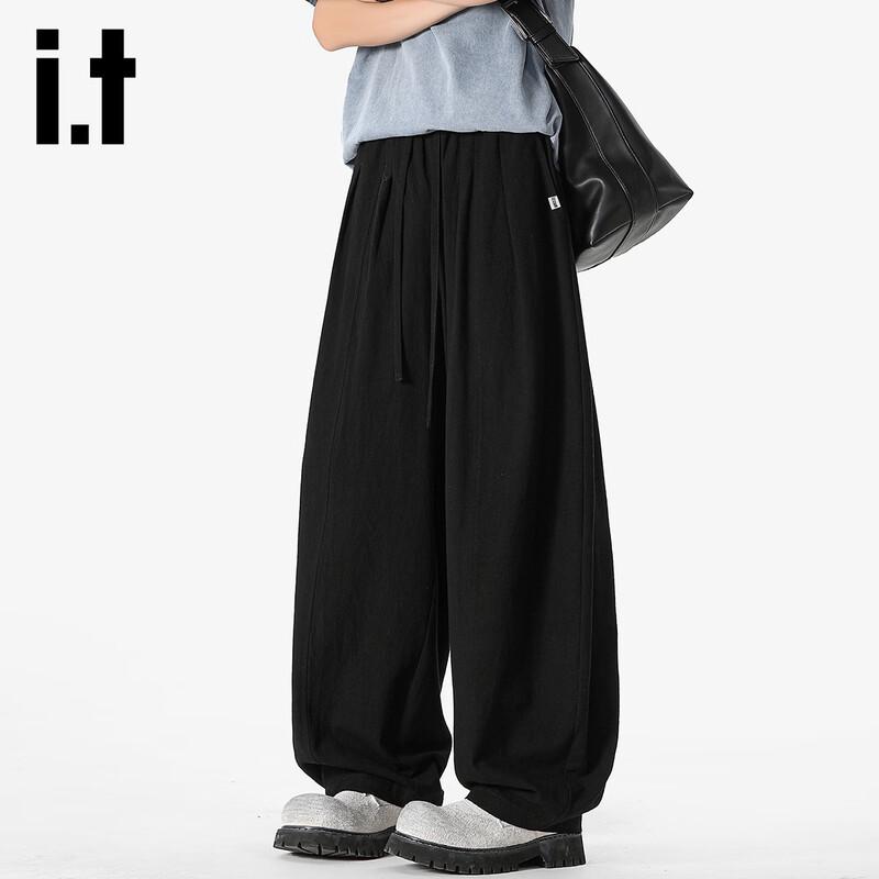 Izzueit Men s Pure Cotton Loose Fit Scythe Straight-Leg Pants XL