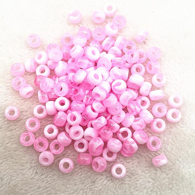 50pcs 8X6mm Big Hole Acrylic Beads Spacer Loose Beads for Jewelry Making DIY Accessories (hole:4.5mm)
