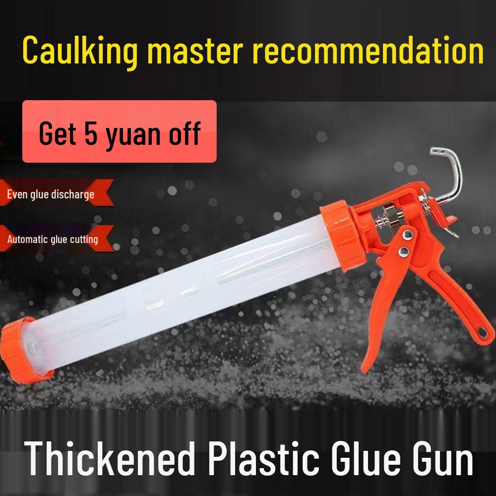 Manual Labor-Saving Thickened Plastic Caulking Gun for Adhesive and Sealant Application