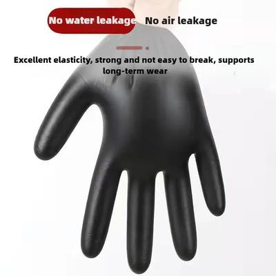 Disposable Latex Household Gloves Cleaning Rubber Working Gloves Black Nitrile Gloves for Mechanic Kitchen Nail Art Tools