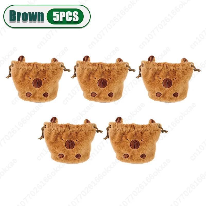 Süße Plüsch-Capybara Kordelzugtasche Geeignet für Schulanfang Aufbewahrungstasche Reise Kosmetik Kamera Aufrechte Aufbewahrungstasche Handtasche