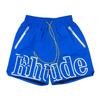 Auf Lager RHUDE Letter Print Lässige Colorblock Lockere Strandshorts