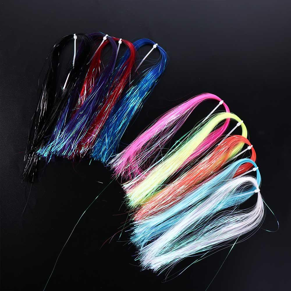 Shining Fly Fishing Fly Tying Materials Assist Hooks Line Jig Hook Streamer Fly Tying Tinsel