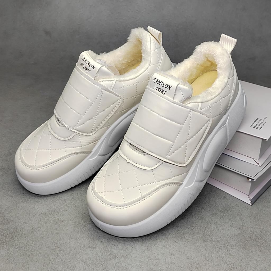 Men's New Arrival Fleece-Lined Warm & Comfortable Winter Sneakers with Velcro Closure Anti-Slip & Durable Casual Snow Boots