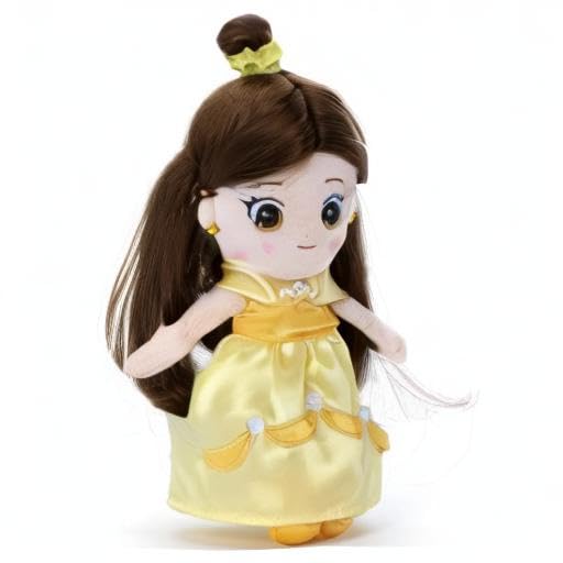 Disney Disney Character My Friend Princess Hair & Makeup Plush Doll Beauty and the Beast Belle Plush Toy Approximately 20cm Tall