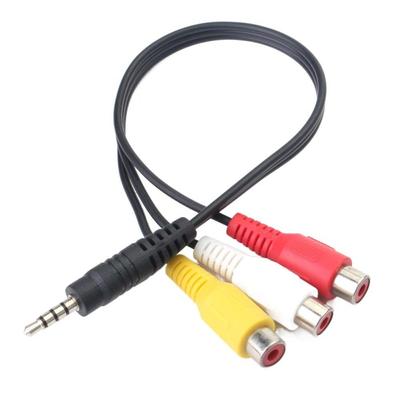 Kabel Stecker auf Buchse Audio-Verlängerungsstecker für TV DVD Adapterkabel Schnur 3,5mm Mini AV zu 3 RCA